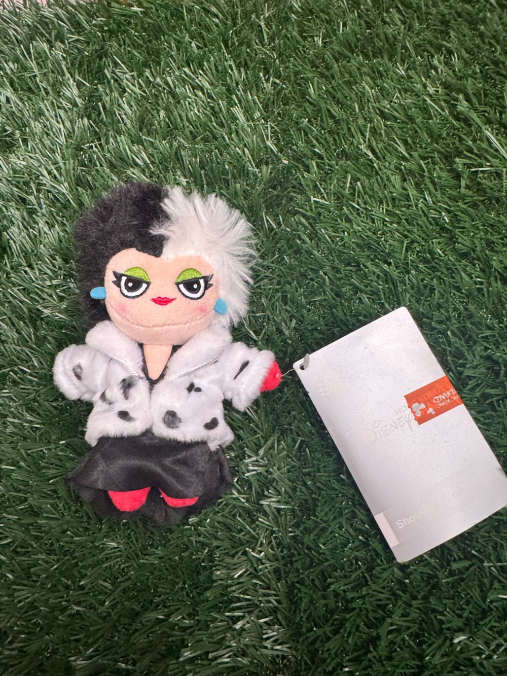 Disney Cruella Shoulder Pal Toy - Black, White, Red, Green & Blue Accents